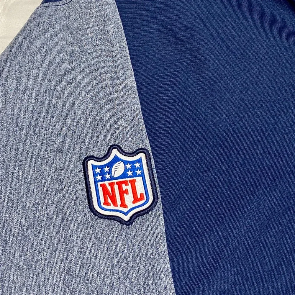 Dallas Cowboys NFL Coaches Nike Jacket Men's XL Navy Grey 1/2 Zip Dri-Fit EUC